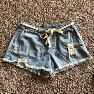Aerie Ripped Jean Shorts